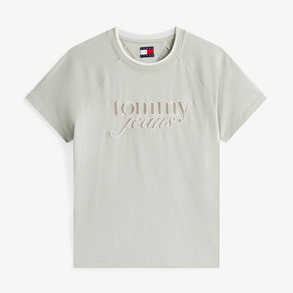Tommy Jeans Graphic Kadın Yeşil T-shirt