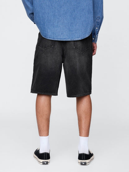 Siyah 10.5 Baggy Denim Şort