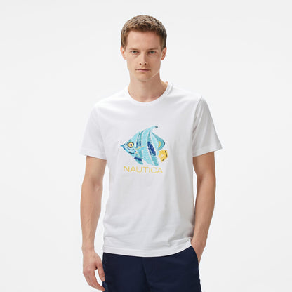 Nautica Erkek Beyaz Regular Fit T-shirt