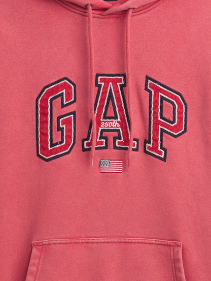 Kırmızı Vintagesoft Oversized Americana Logo Sweatshirt