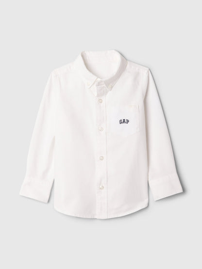 Beyaz Gap Logo Oxford Gömlek