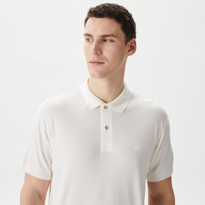 Nautica Erkek Kırık Beyaz Classic Fit Kısa Kollu Polo Yaka T-shirt