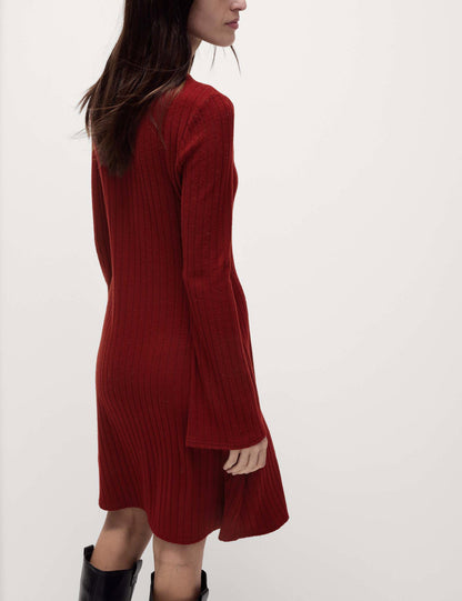 Jersey Fitilli Mini Elbise