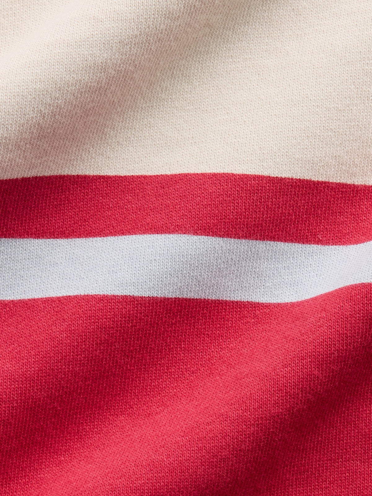 Kırmızı Fransız Havlu Kumaş Oversized Polo Sweatshirt