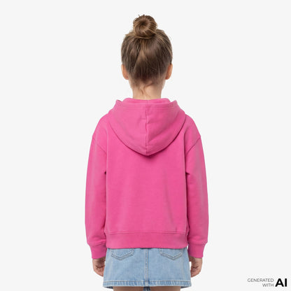 Gap Logo Çiçek Desenli Çocuk Pembe Sweatshirt