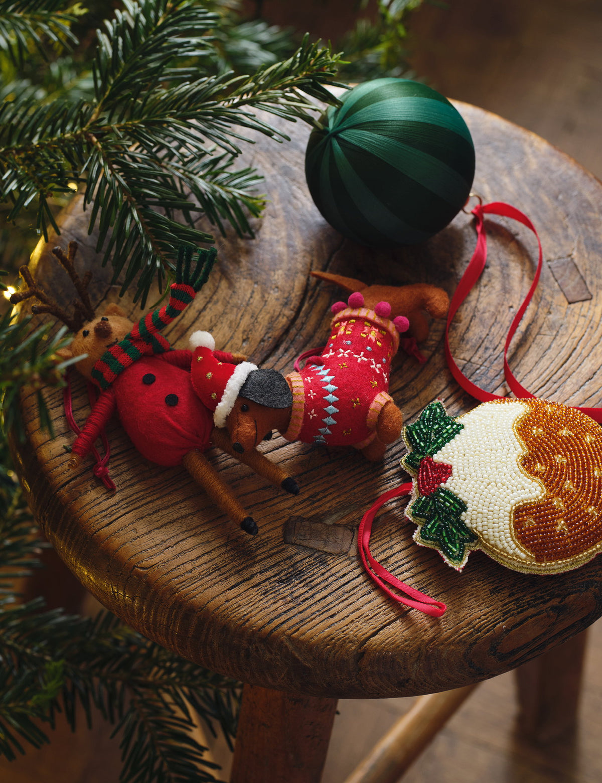 Boncuklu Noel Temalı Dekorasyon Yılbaşı Süsü