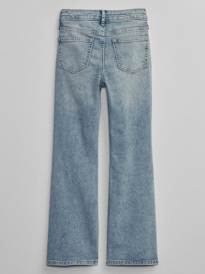Açık Mavi High Rise '70s Flare Jean Pantolon