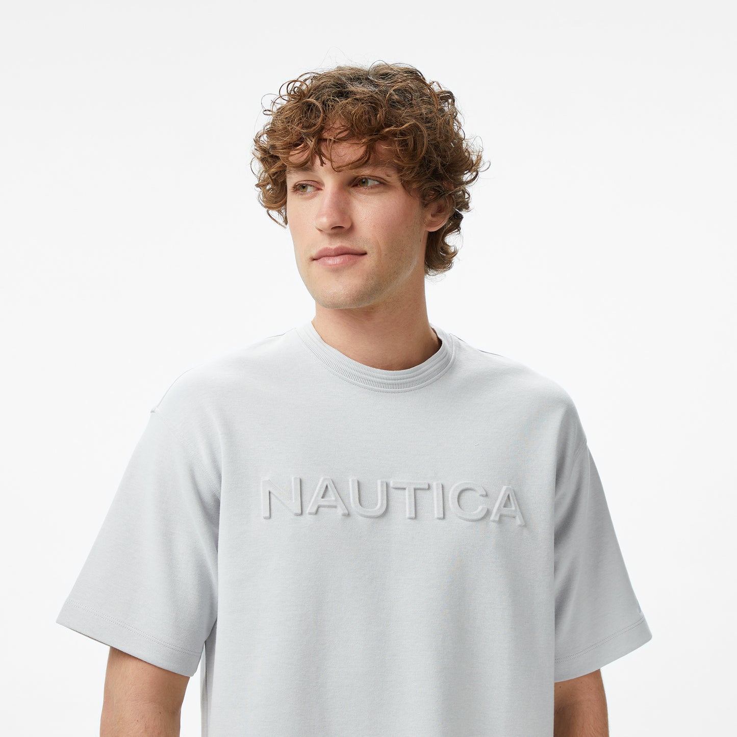 Nautica Erkek Mavi Regular Fit Baskılı T-shirt