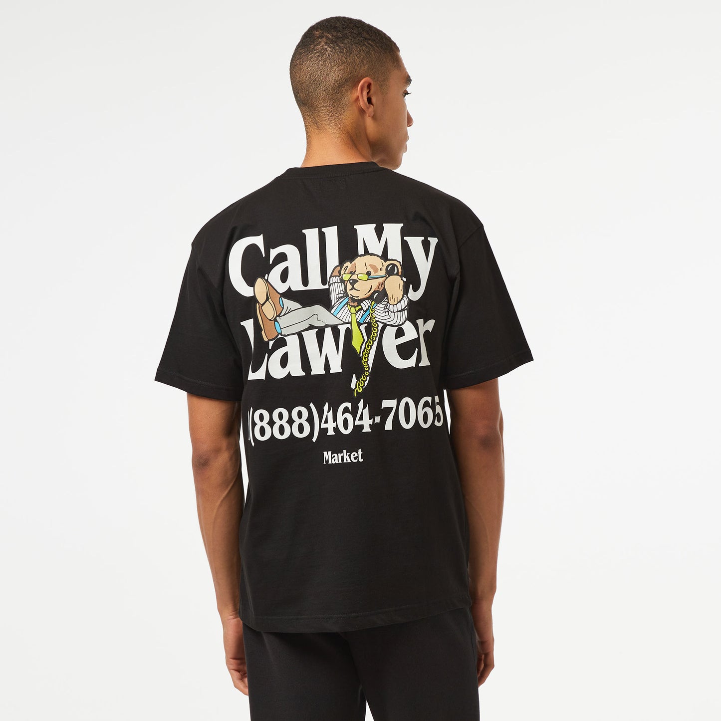 Market Better Call Bear Erkek Siyah T-shirt