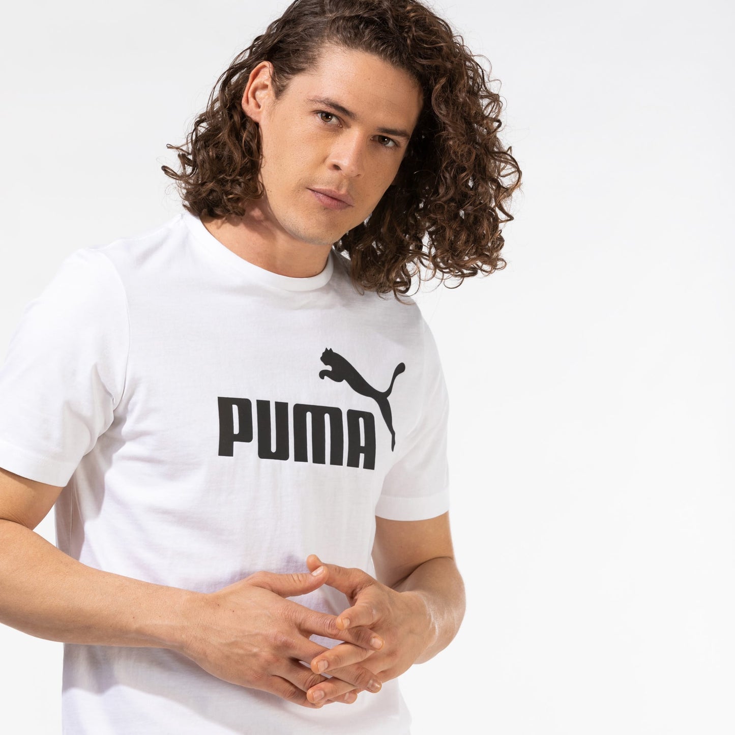 Puma Ess Logo Erkek Beyaz T-shirt