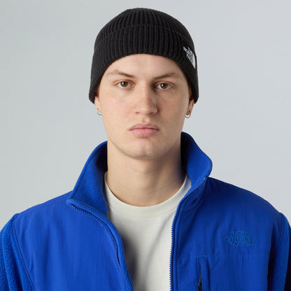The North Face Logo Box Cuffed Unisex Siyah Bere
