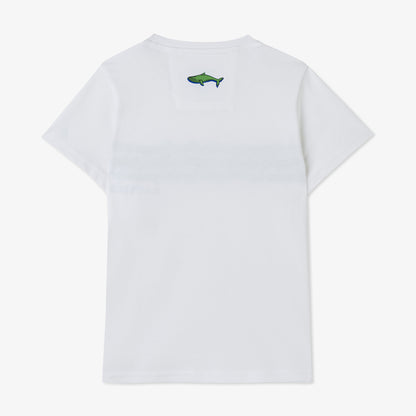 Nautica Erkek Çocuk Beyaz Regular Fit Baskılı T-shirt