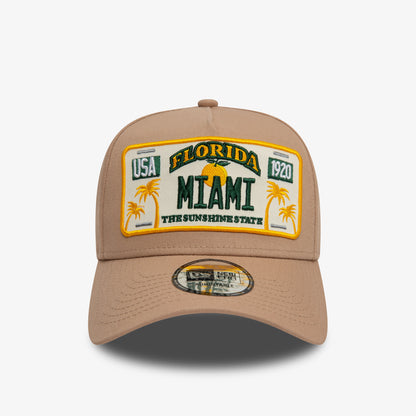 New Era Gorra License Plate 9forty Unisex Kahverengi Şapka