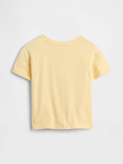 Sarı Grafik Baskılı T-shirt