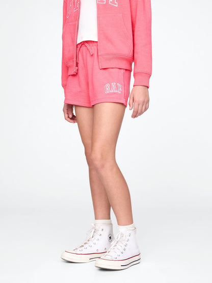 Pembe Gap Logo Havlu Kumaş Pull-on Şort