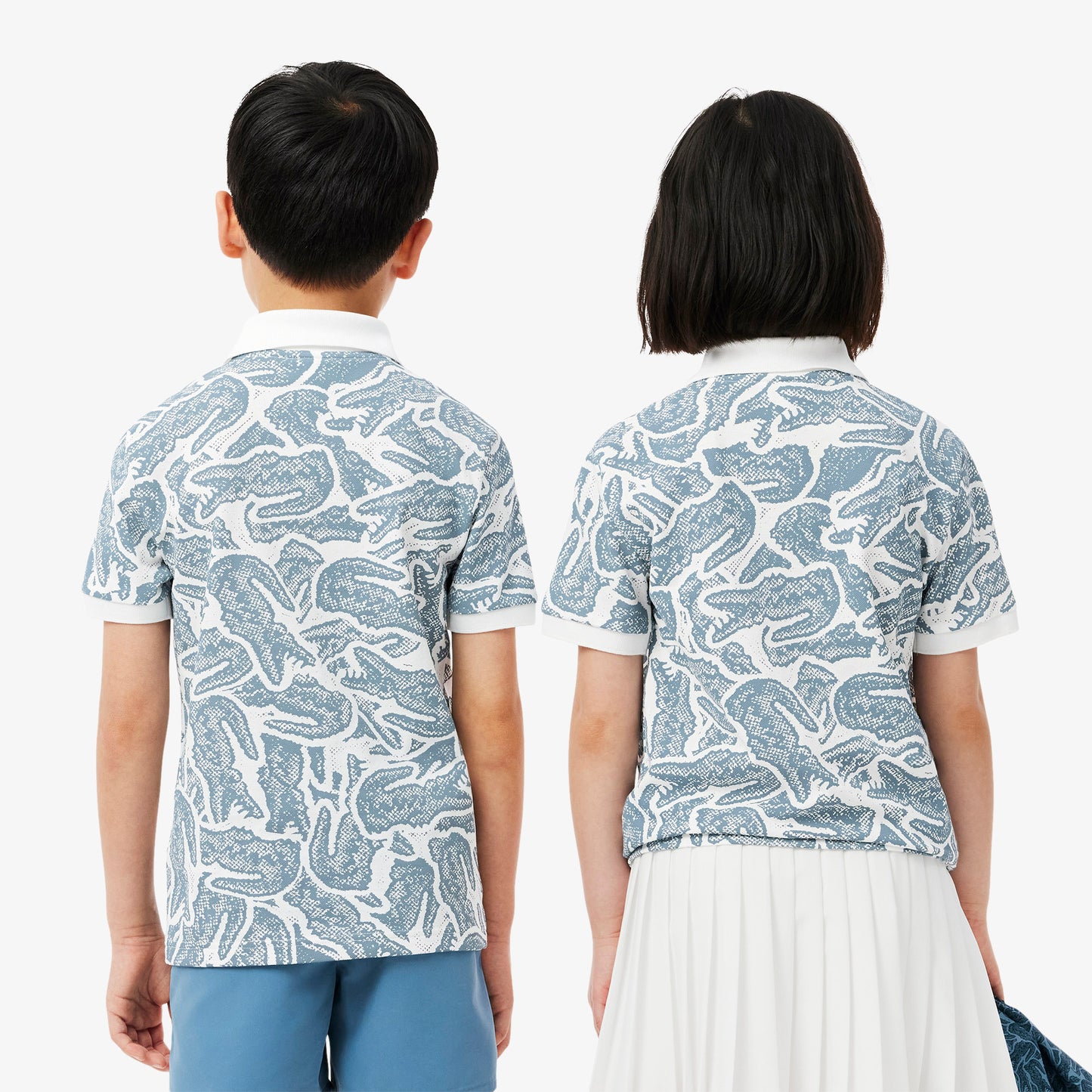 Lacoste Çocuk Baskılı Mavi Polo