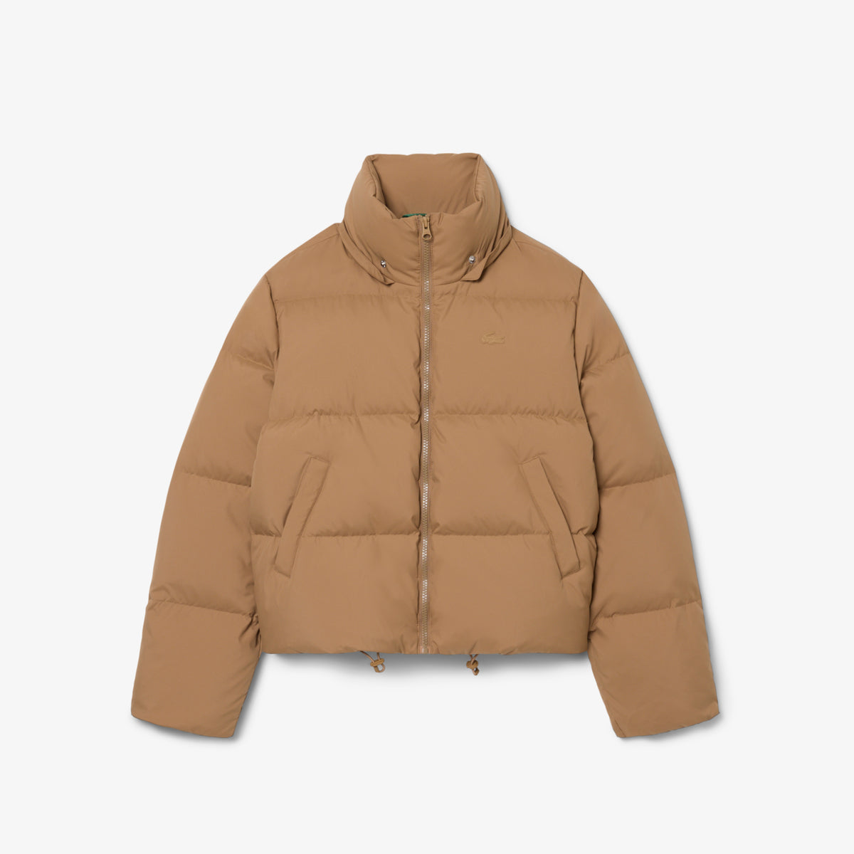 Lacoste Kadın Regular Fit Kapüşonlu Kahverengi Mont