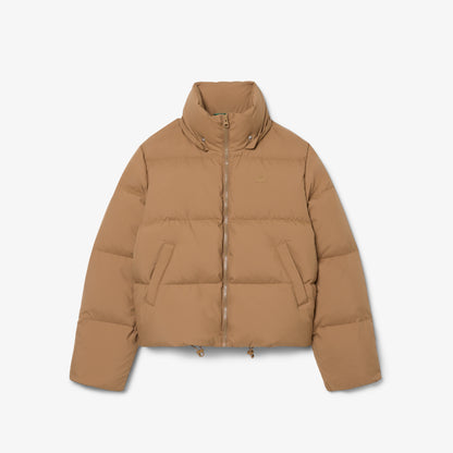 Lacoste Kadın Regular Fit Kapüşonlu Kahverengi Mont