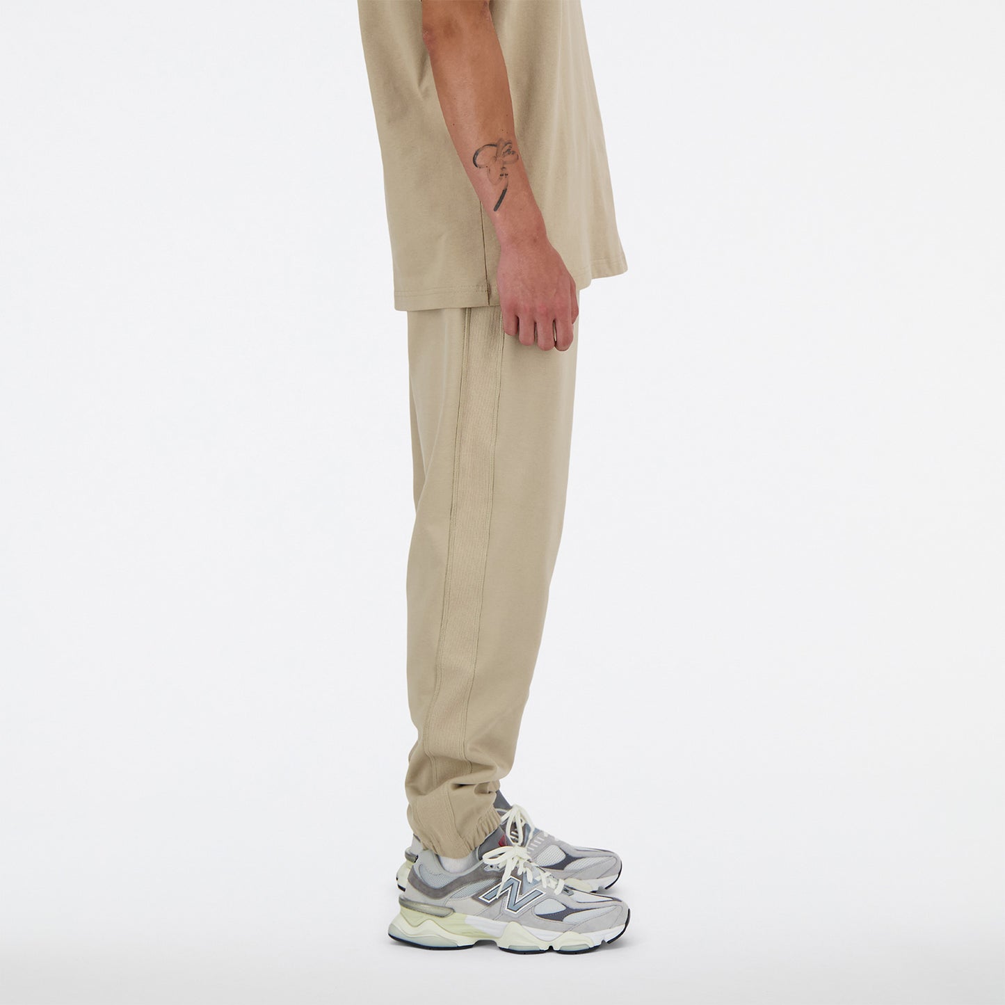 New Balance Athletics French Terry Erkek Krem Eşofman Altı