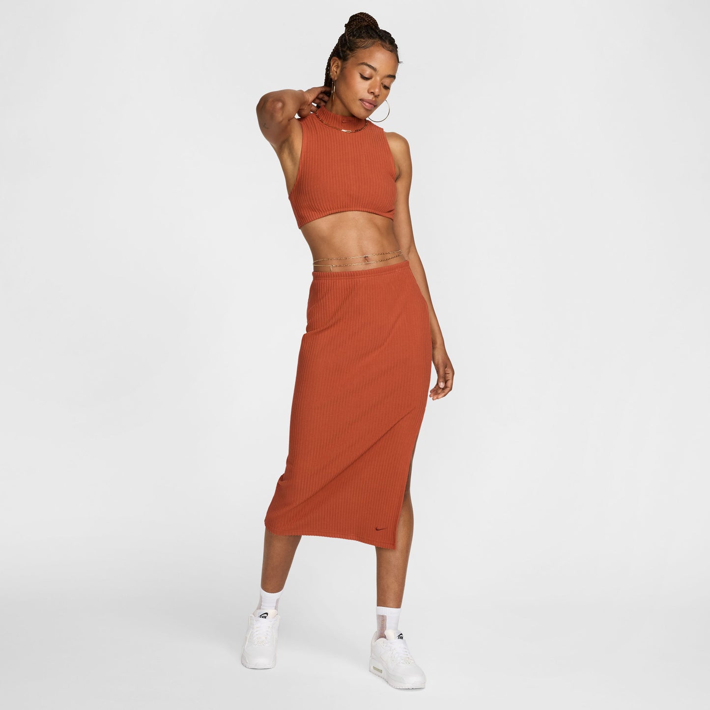 Nike Sportswear Chill Knit Kadın Turuncu T-shirt
