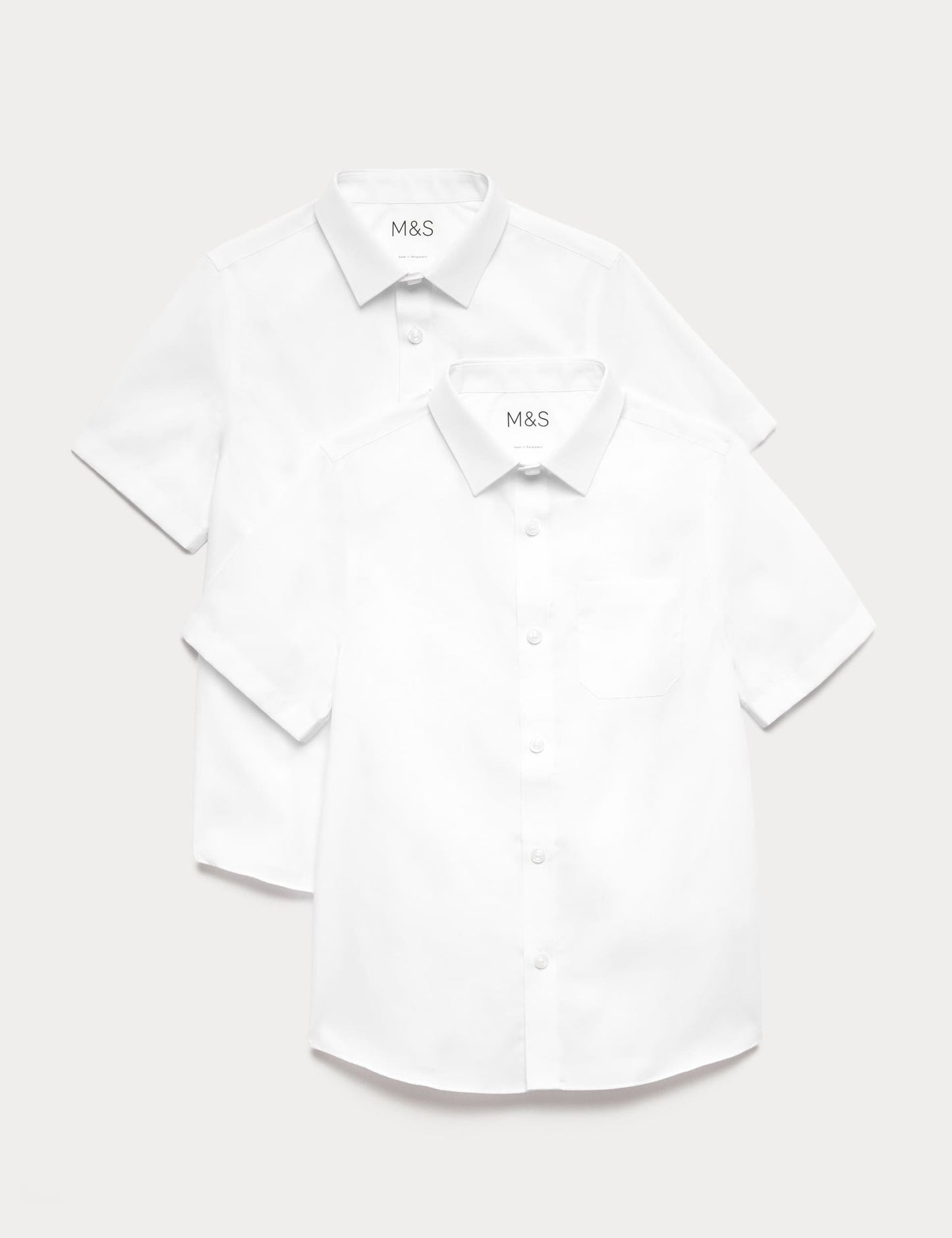 2’li Paket Erkek Çocuk Non-iron Okul Gömleği (2–18 Yaş)