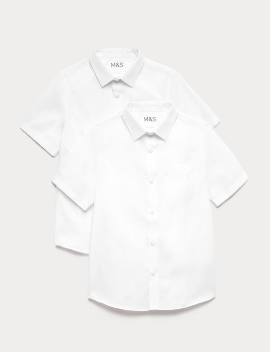 2’li Paket Erkek Çocuk Non-iron Okul Gömleği (2–18 Yaş)