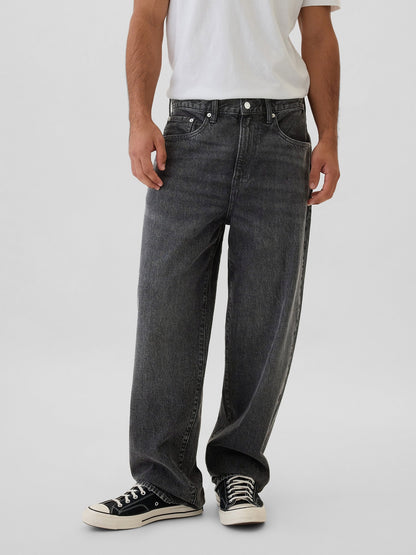 Siyah Baggy Jean Pantolon