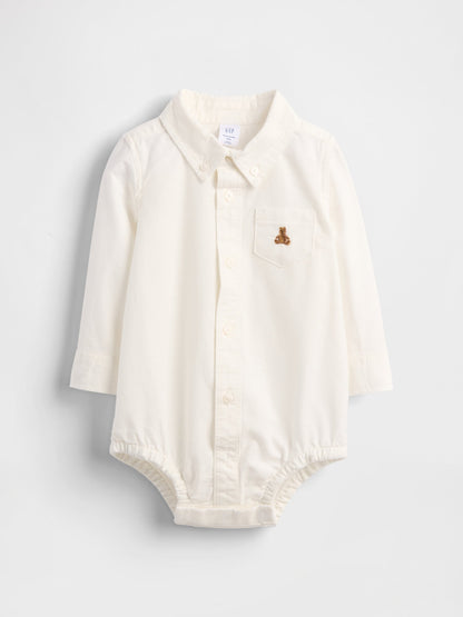 Beyaz Baby Oxford Bodysuit