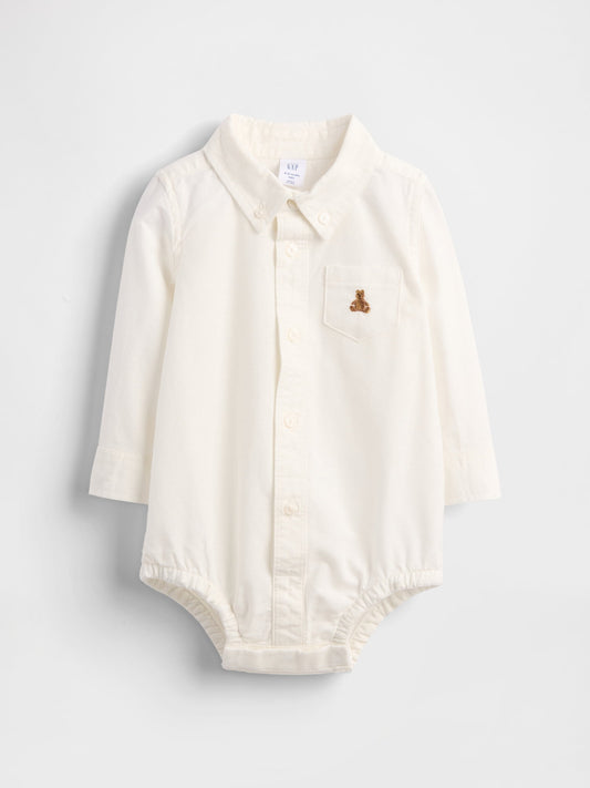 Beyaz Baby Oxford Bodysuit