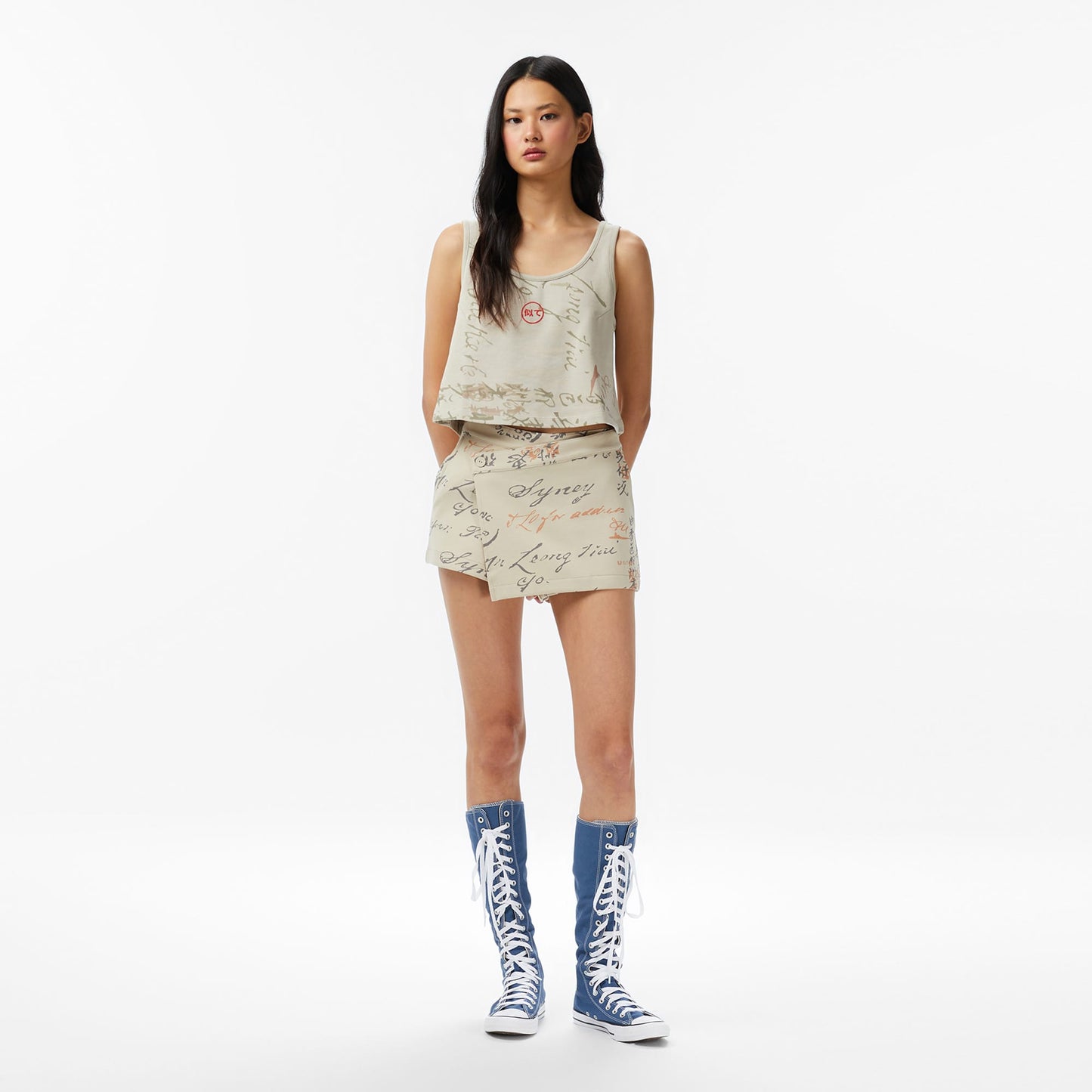 United4 Regular Fit Kadın Krem Etek