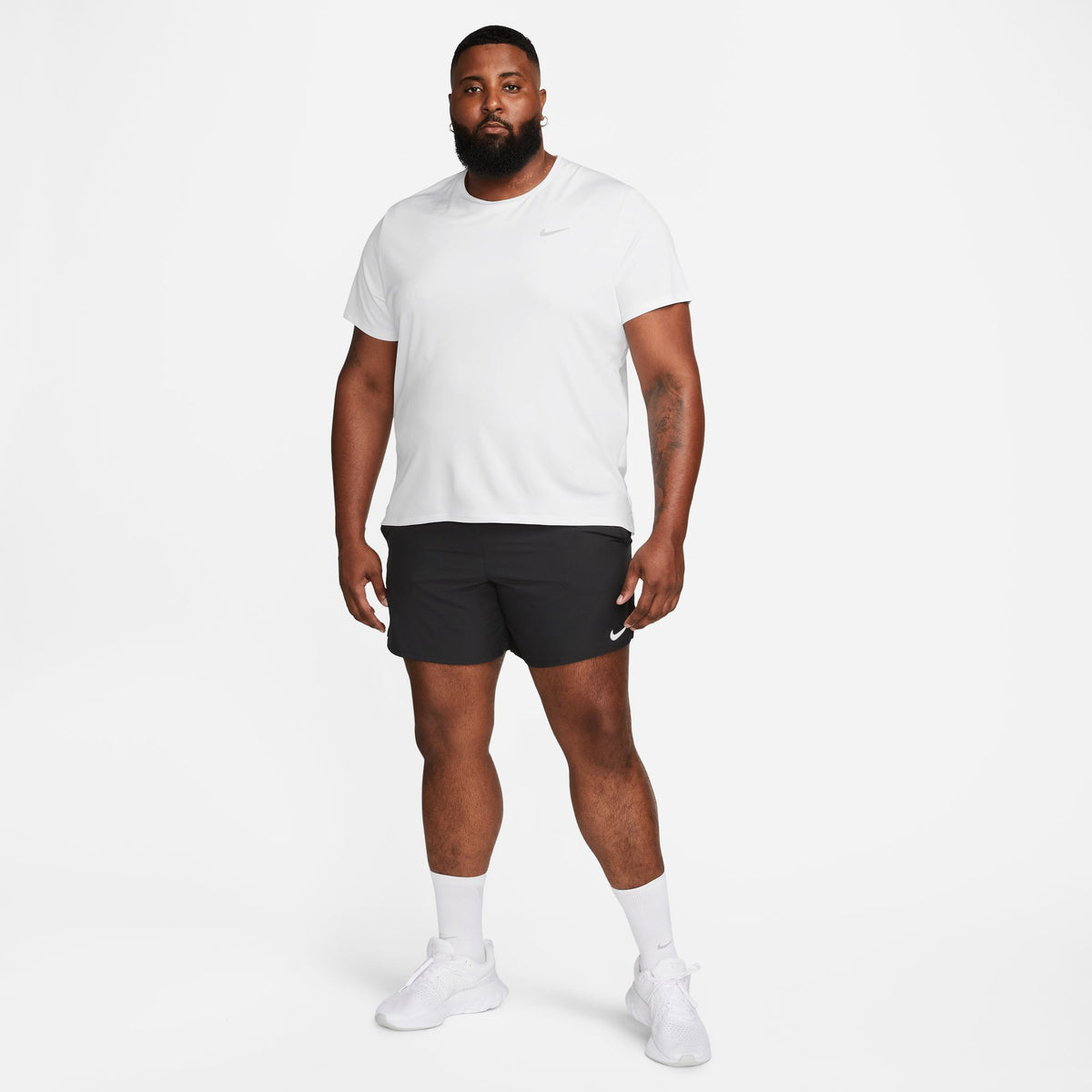 Nike Miler Erkek Beyaz Koşu T-shirt