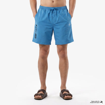 Unıted4 Regular Fit Erkek Mavi Deniz Şortu
