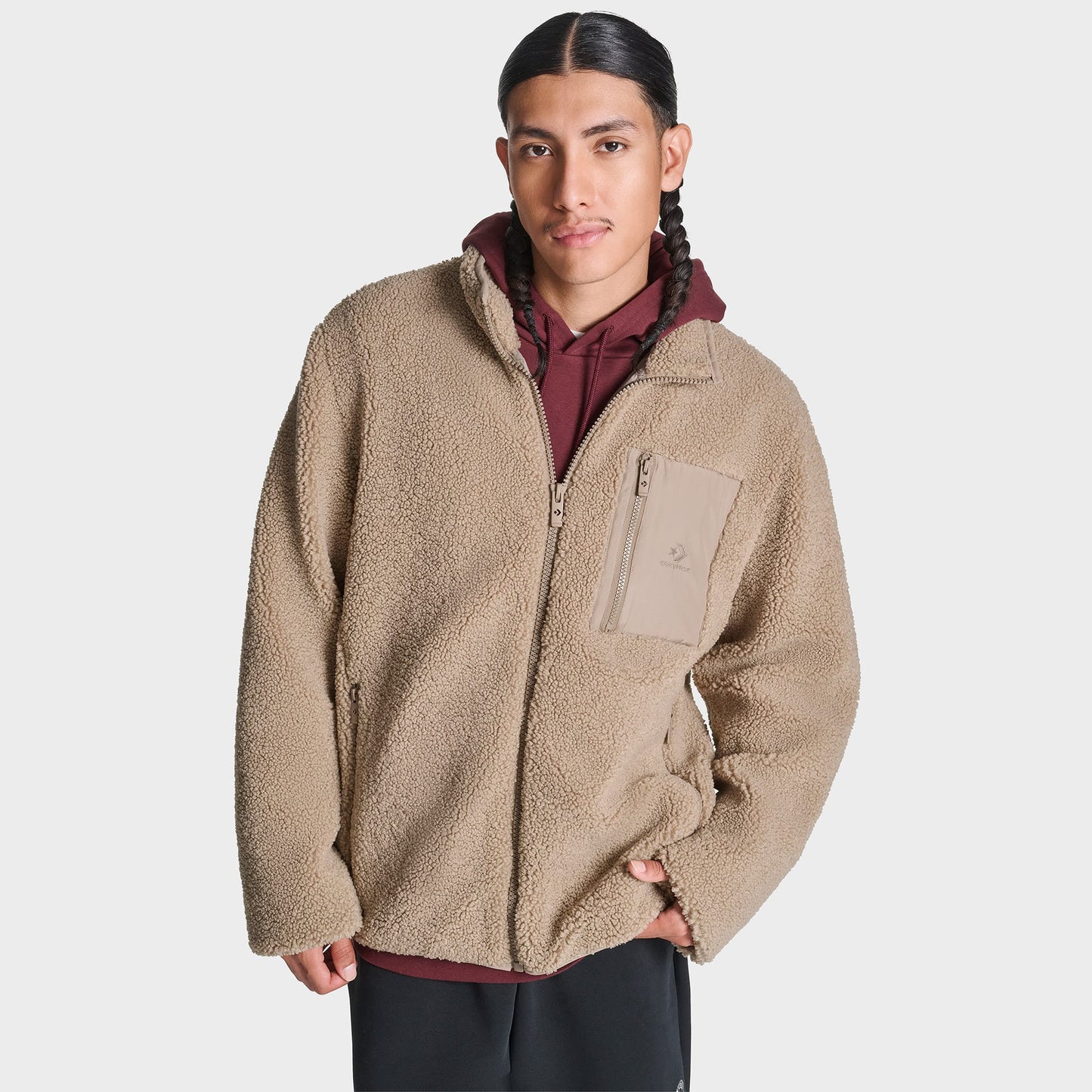 Converse Contrast Sherpa Erkek Kahverengi Ceket