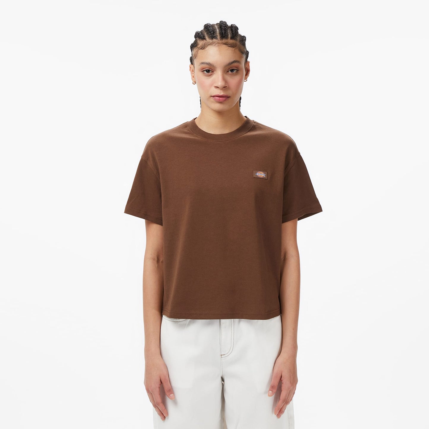 Dickies Oakport Boxy Kadın Kahverengi T-shirt
