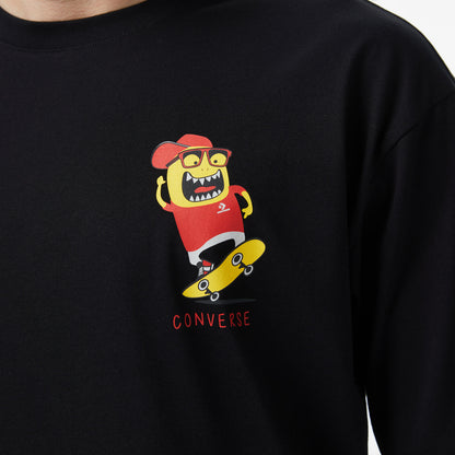 Converse Grafik Baskılı Erkek Siyah T-shirt