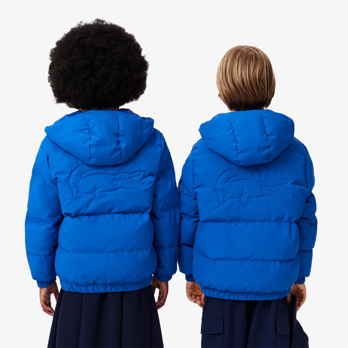 Lacoste Çocuk Kapüşonlu Mavi Şişme Mont