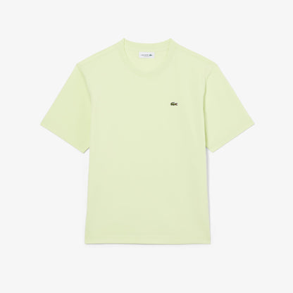 Lacoste Kadın Relaxed Fit Bisiklet Yaka Sarı T-shirt