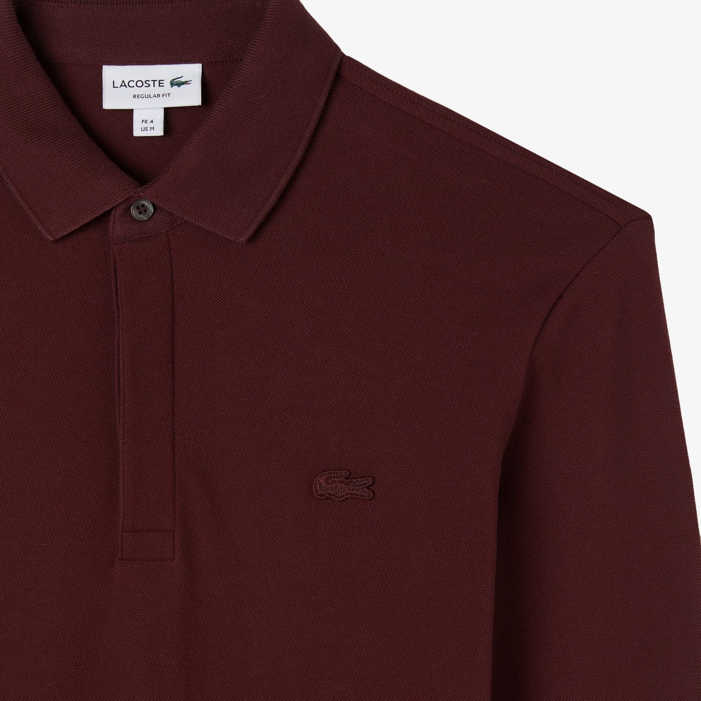 Lacoste Paris Erkek Regular Fit Uzun Kollu Bordo Polo