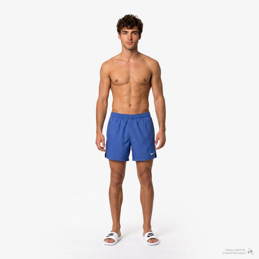 Nike Swim Breaker Solid Essential Erkek Mavi Deniz Şortu