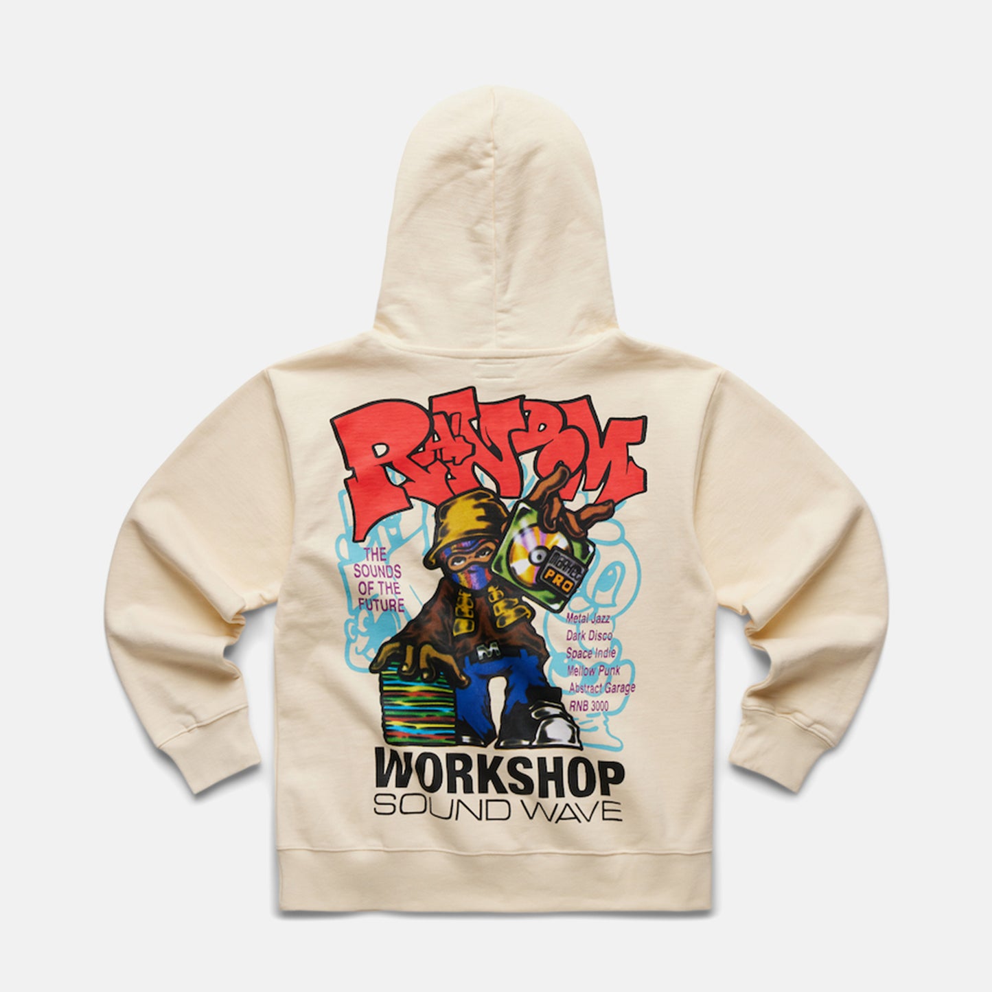 Market Soundwave Erkek Krem Hoodie