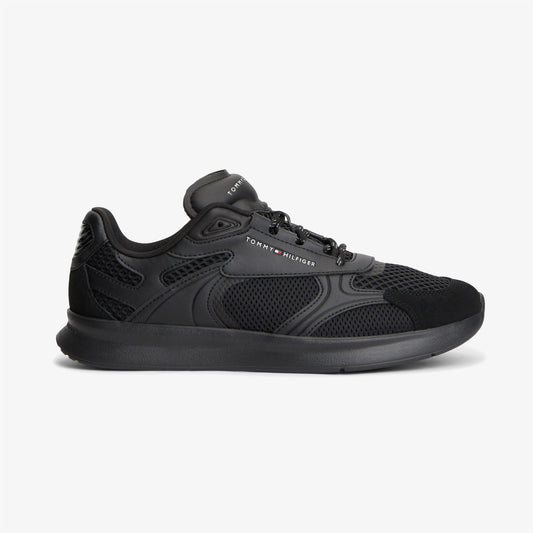 Tommy Hilfiger Lightweight Runner Monocolor Erkek Siyah Spor Ayakkabı