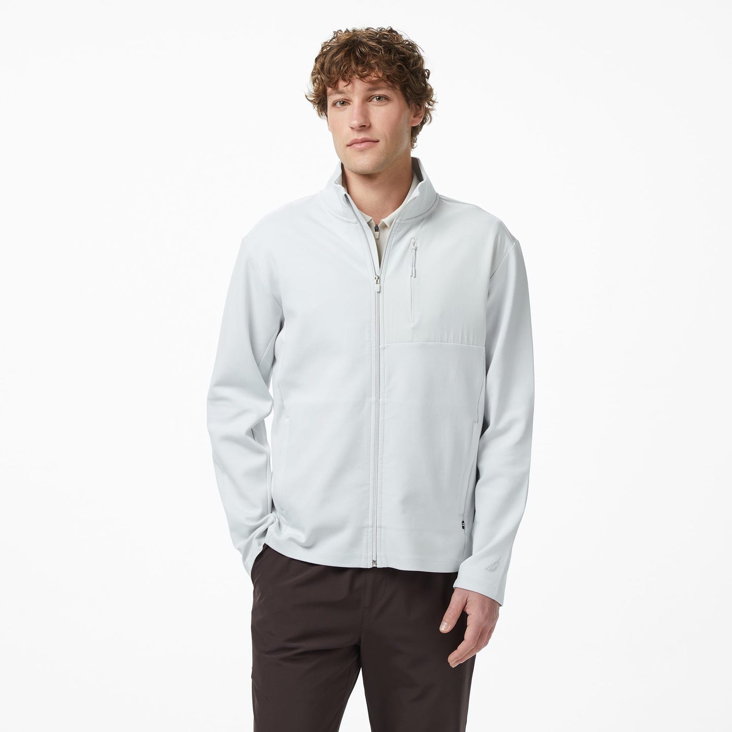 Nautica Erkek Gri Regular Fit Dik Yaka Sweatshirt