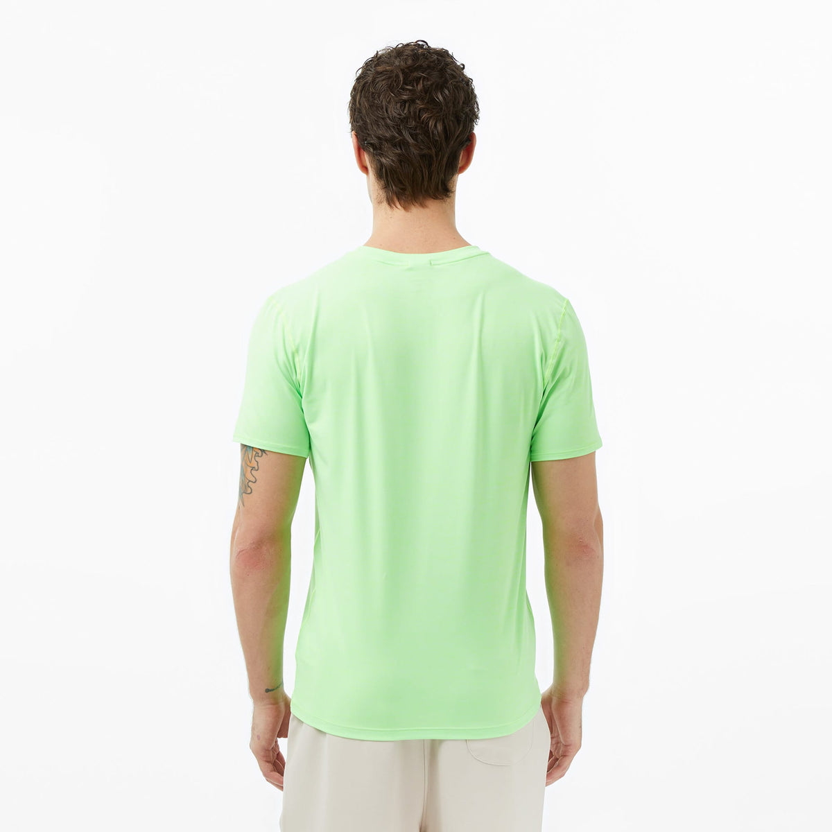 Brooks Luxe Sleeve Erkek Yeşil Koşu T-shirt