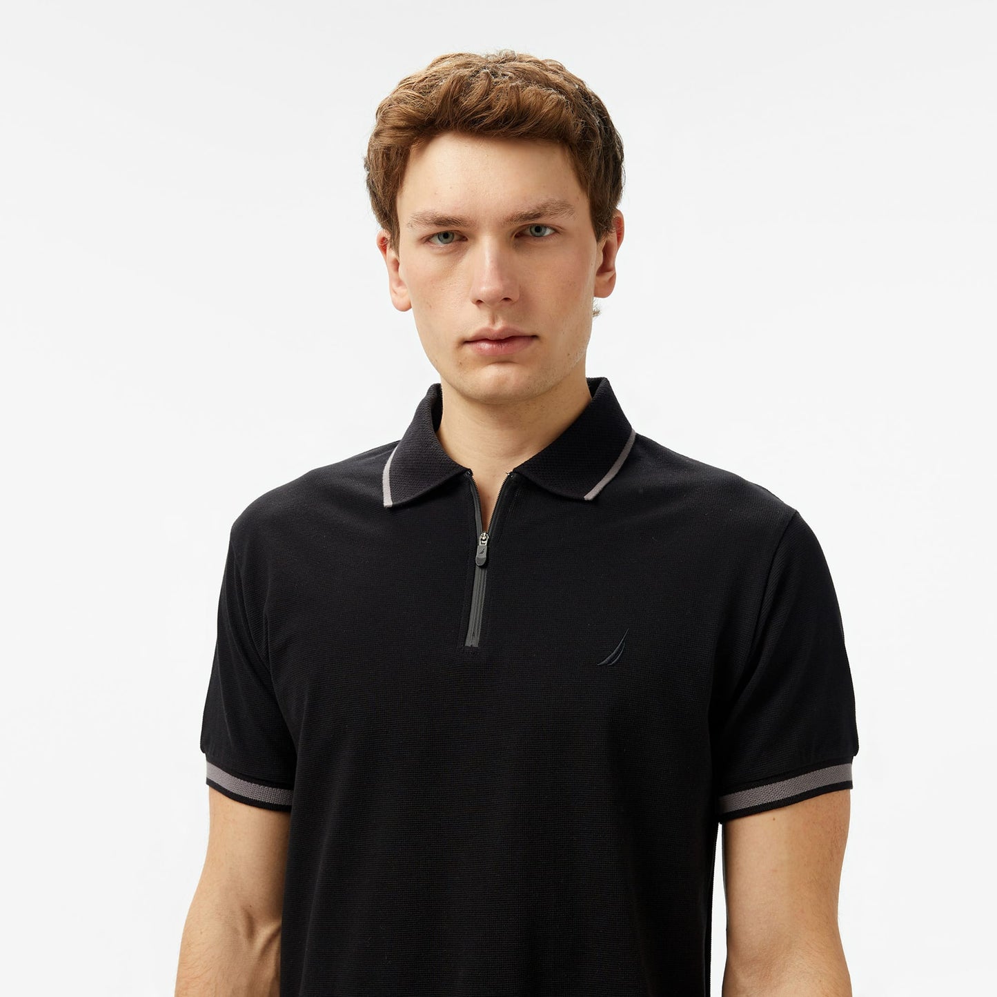 Nautica Erkek Siyah Classic Fit Polo Yaka T-shirt