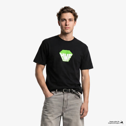 Huf Big Block Erkek Siyah T-shirt