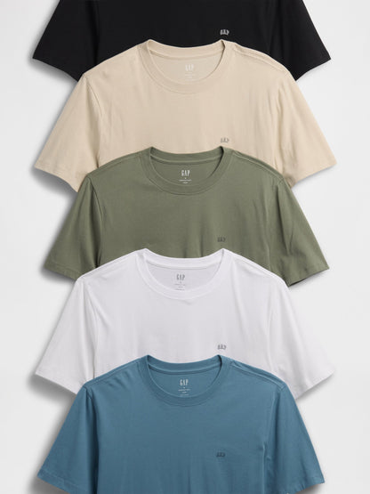Çok Renkli Everyday Soft Gap Logo T-shirt (5’li)