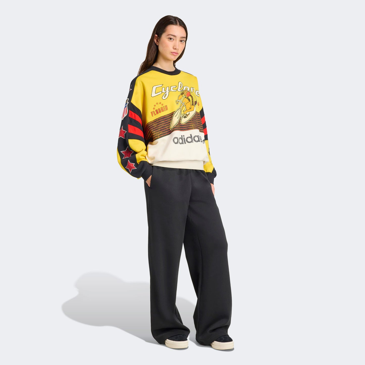 Adidas Archive Cycling Kadın Sarı Vintage Sweatshirt