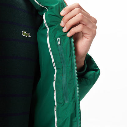Lacoste Erkek Relaxed Fit Kapüşonlu Yeşil Mont