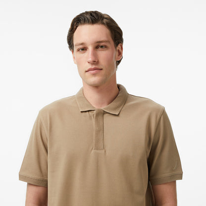 Nautica Erkek Bej Regular Fit Polo Yaka T-shirt