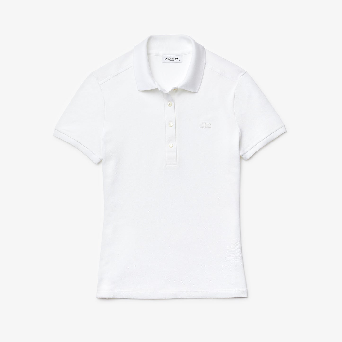 Lacoste L.12.d Kadın Slim Fit Beyaz Polo